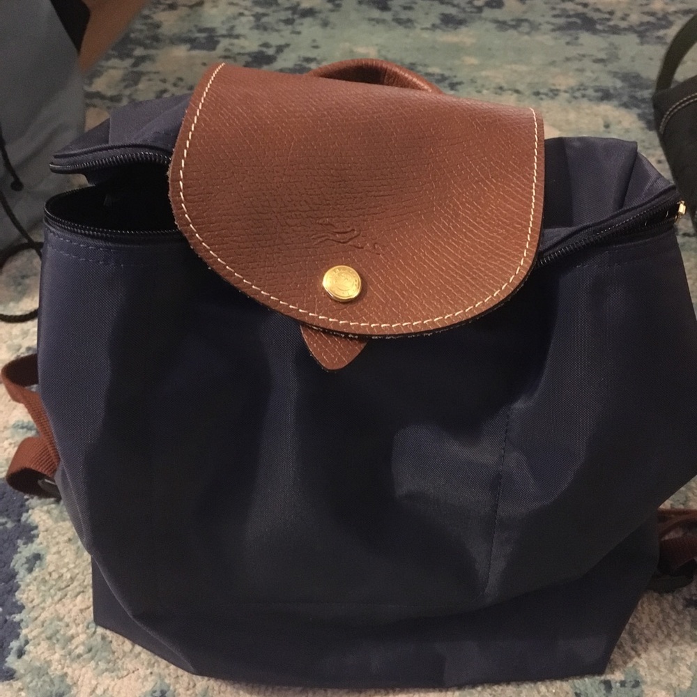 Longchamp Small Backpack (Navy)